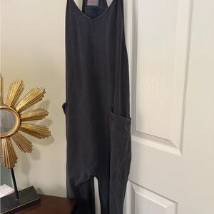 Free people hot shot onesie jumpsuit washed black size small